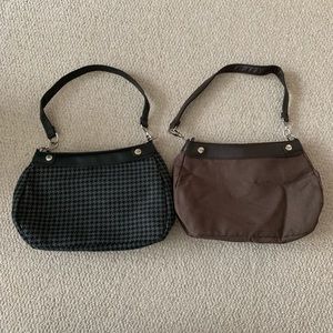 2 Thirty-one Skirt Purses brown & black retired